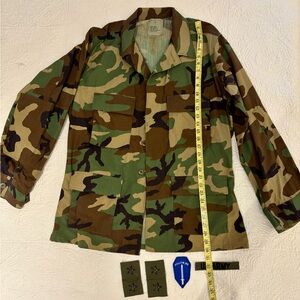Vintage 1990s Army Jacket and Patches, New